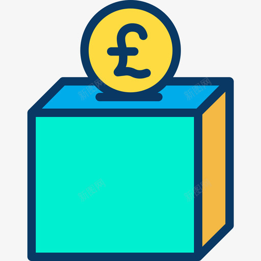 Poundcharity54线性颜色图标svg_新图网 https://ixintu.com Pound charity 线性 颜色