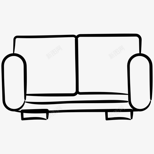 沙发家具家具手绘图标svg_新图网 https://ixintu.com 图标 家具 手绘 沙发