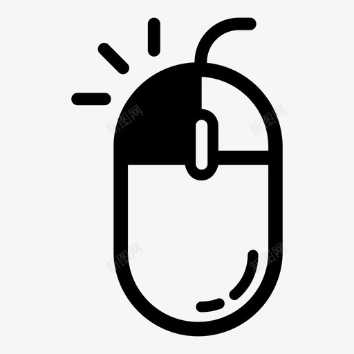 鼠标按钮点击图标svg_新图网 https://ixintu.com 互联网 技术 按钮 点击 点击点击 计算机 鼠标