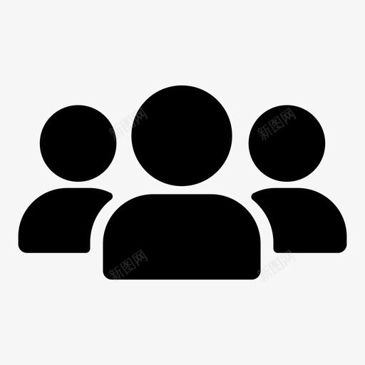 用户组团队图标svg_新图网 https://ixintu.com 团队 用户 组 网络服务器和托管集1