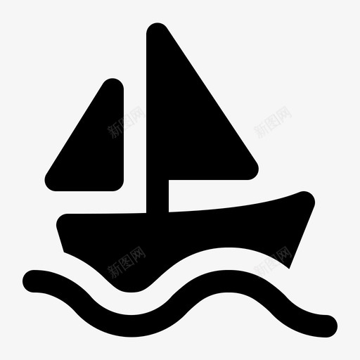 帆船船夏天图标svg_新图网 https://ixintu.com 夏天 帆船