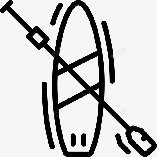 冲浪板冒险运动13直线型图标svg_新图网 https://ixintu.com 冒险运动13 冲浪板 直线型