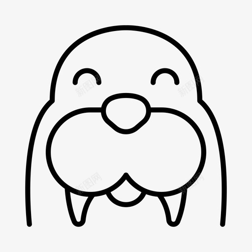 海象动物南极洲图标svg_新图网 https://ixintu.com 冬天 动物 南极洲 海象 野生动物