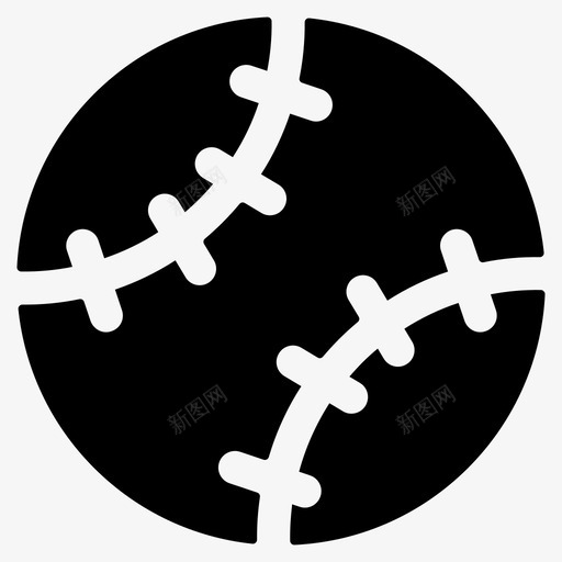 棒球游戏垒球图标svg_新图网 https://ixintu.com 图标 垒球 字形 棒球 游戏 运动
