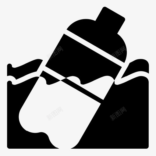 垃圾塑料污染海洋图标svg_新图网 https://ixintu.com 垃圾 塑料 污染 海洋 生态