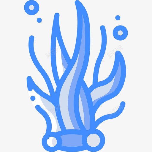 海藻海洋生物蓝色图标svg_新图网 https://ixintu.com 海洋生物 海藻 蓝色