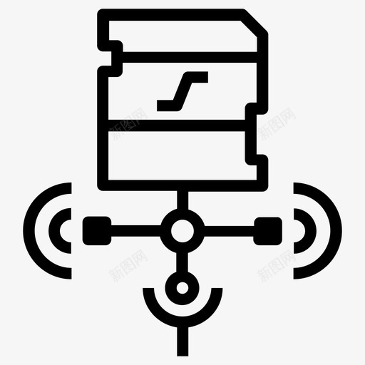 网络接口适配器连接图标svg_新图网 https://ixintu.com 接口 网络 软件 连接 适配器 通信
