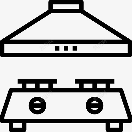 炉子厨房67线性图标svg_新图网 https://ixintu.com 厨房 炉子 线性