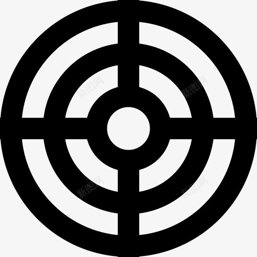 靶子射箭3直线图标svg_新图网 https://ixintu.com 射箭 直线 靶子