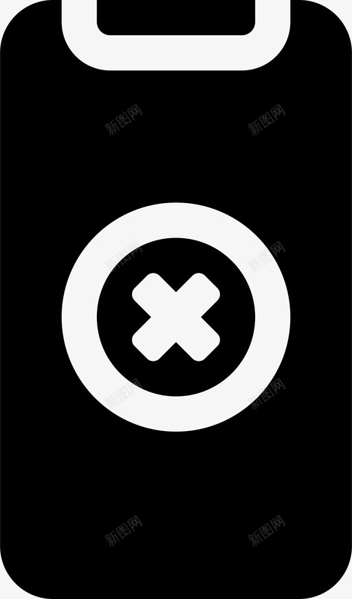 错误设备移动图标svg_新图网 https://ixintu.com 不可 可用 填充 电话 移动 移动电话 设备 错误