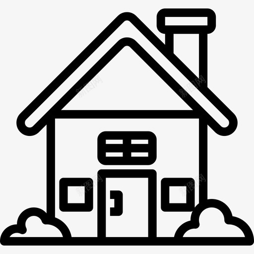 住宅房地产141直线图标svg_新图网 https://ixintu.com 住宅 房地产141 直线