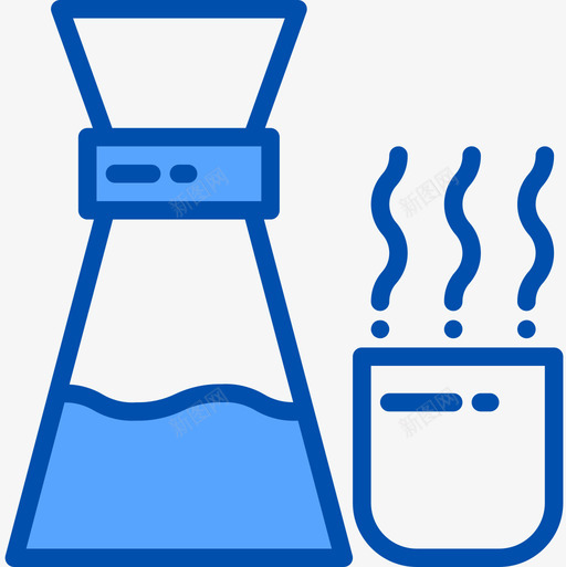 Chemex厨房64蓝色图标svg_新图网 https://ixintu.com Chemex 厨房64 蓝色
