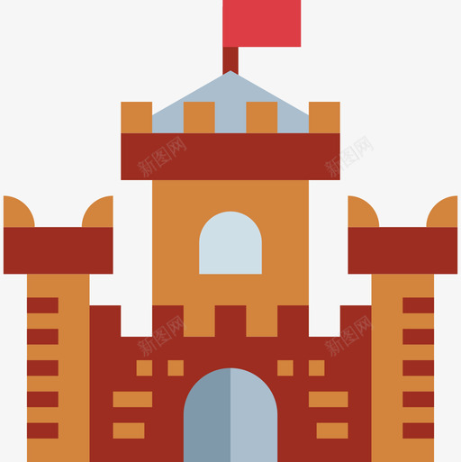城堡玩具童年公寓图标svg_新图网 https://ixintu.com 公寓 城堡 玩具 童年