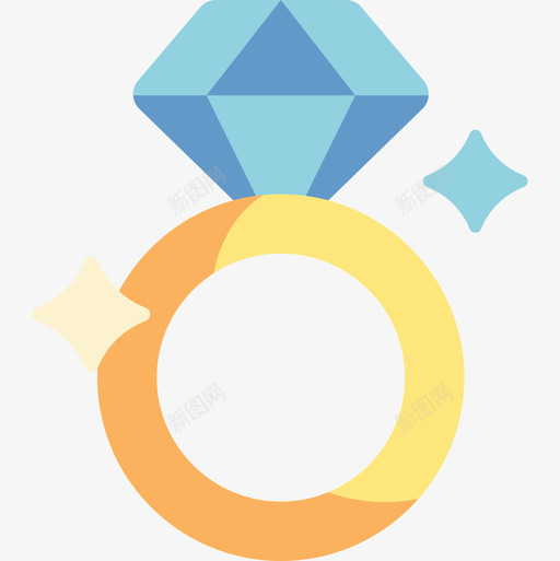 结婚戒指婚礼184扁平图标svg_新图网 https://ixintu.com 婚礼184 扁平 结婚戒指