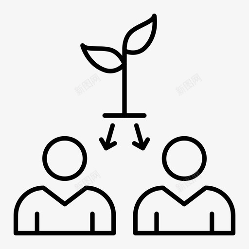 员工账户头像图标svg_新图网 https://ixintu.com 企业 创业 员工 图标 头像 成长 用户 线图 账户