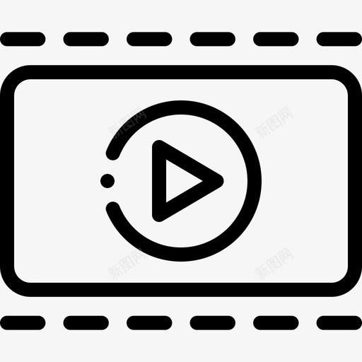 视频电影工业13线性图标svg_新图网 https://ixintu.com 工业 电影 线性 视频