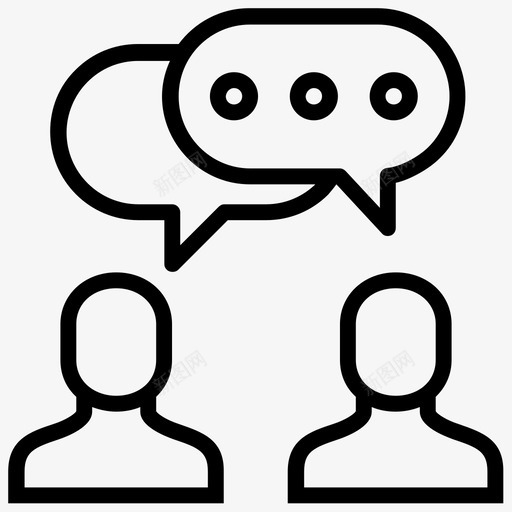 沟通会话技能图标svg_新图网 https://ixintu.com 会话 口语 技能 沟通 网络和沟通 语言