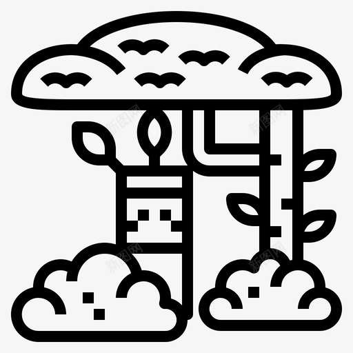 伪装军队树图标svg_新图网 https://ixintu.com 伪装 军队 彩弹 树