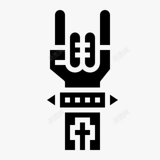 手重朋克图标svg_新图网 https://ixintu.com 手 摇滚 朋克 朋克坚如磐石 重