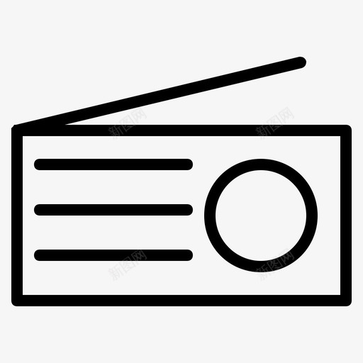 收音机音频通信图标svg_新图网 https://ixintu.com 收音机 设备 通信 音乐 音频