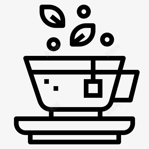茶叶子自然图标svg_新图网 https://ixintu.com 叶子 替代药物 植物 自然 茶