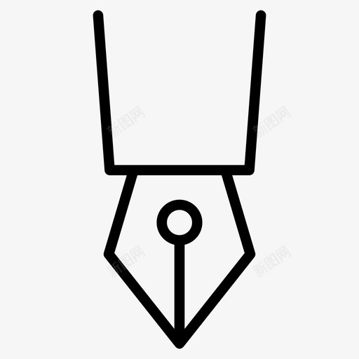 钢笔编辑笔尖图标svg_新图网 https://ixintu.com 书写 文具 笔尖 编辑 返校线图标 钢笔