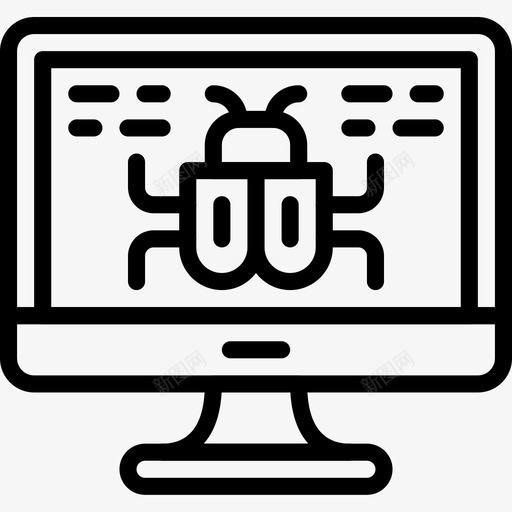 计算机安全73线性图标svg_新图网 https://ixintu.com 安全73 线性 计算机
