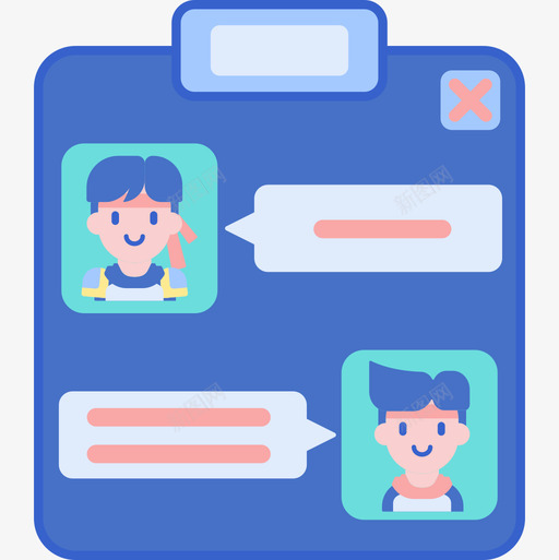 聊天运动3线性颜色图标svg_新图网 https://ixintu.com 线性颜色 聊天 运动3
