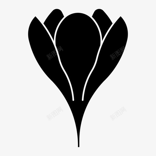 番红花花自然图标svg_新图网 https://ixintu.com 春天 红花 自然