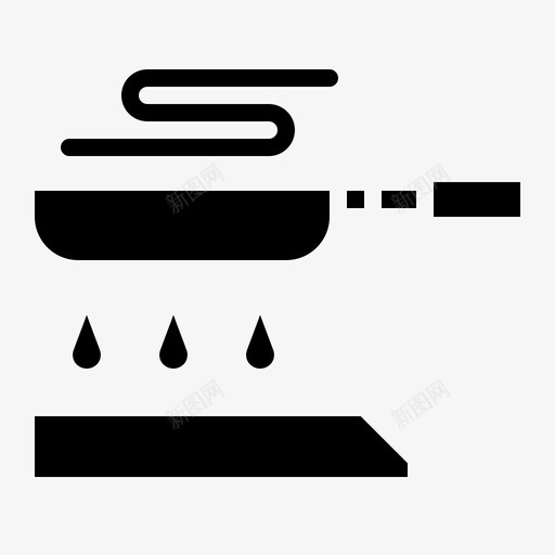 家具和家用厨具火图标svg_新图网 https://ixintu.com 厨具 厨房固体 家具和家用 火 热 锅