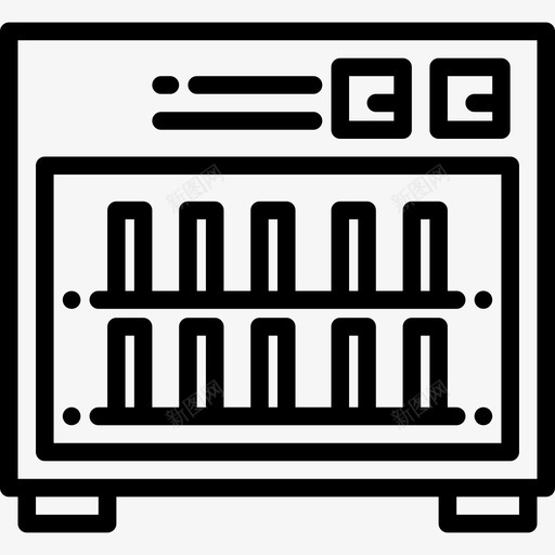 洗碗机厨房63线性图标svg_新图网 https://ixintu.com 厨房63 洗碗机 线性