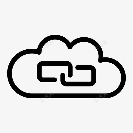 链接链云图标svg_新图网 https://ixintu.com url 云 超链接 链 链接