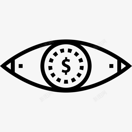 眼睛银行54线性图标svg_新图网 https://ixintu.com 眼睛 线性 银行
