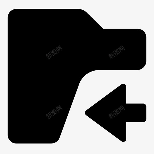 文件夹后退还原还原文件夹图标svg_新图网 https://ixintu.com 文件和文件夹 文件夹后退 还原 还原文件夹