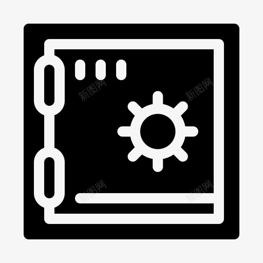 银行存款保险箱图标svg_新图网 https://ixintu.com 保险 保险箱 商业 存款 策略 财务 银行