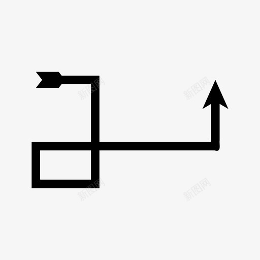 箭弓向上图标svg_新图网 https://ixintu.com 向上 方向 箭弓