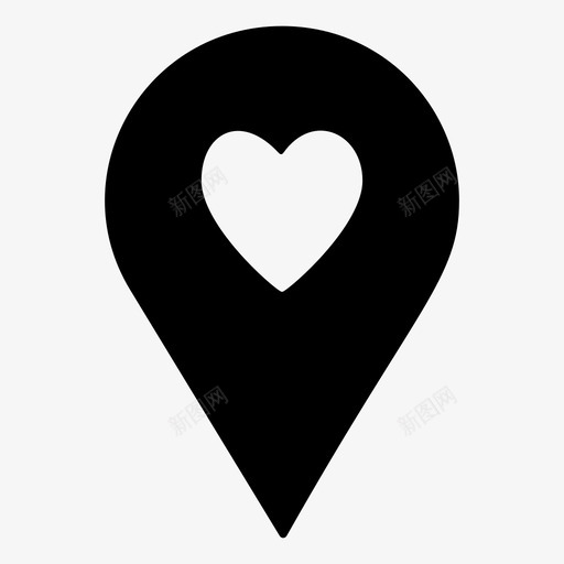 爱情地点地点别针地图标记svg_新图网 https://ixintu.com 别针 图标 地图 地点 婚礼 指针 标志 标记 爱情