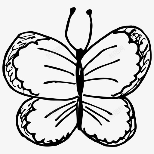 蝴蝶昆虫自然图标svg_新图网 https://ixintu.com 昆虫 春天 素描 自然 蝴蝶