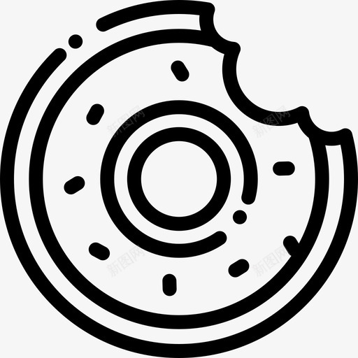 甜甜圈23号咖啡厅直线型图标svg_新图网 https://ixintu.com 23号 咖啡厅 甜甜圈 直线 线型