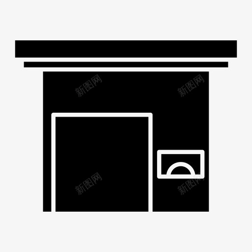 车库汽车车间城市图标svg_新图网 https://ixintu.com 元素 城市 实体 汽车 车库 车间