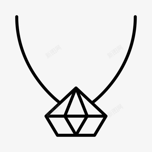 采购产品项链配件时装图标svg_新图网 https://ixintu.com 时装 珠宝 配件 采购产品项链