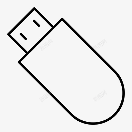 U盘驱动器硬件图标svg_新图网 https://ixintu.com 企业 创业 图标 存储 技术 硬件 线图 驱动器