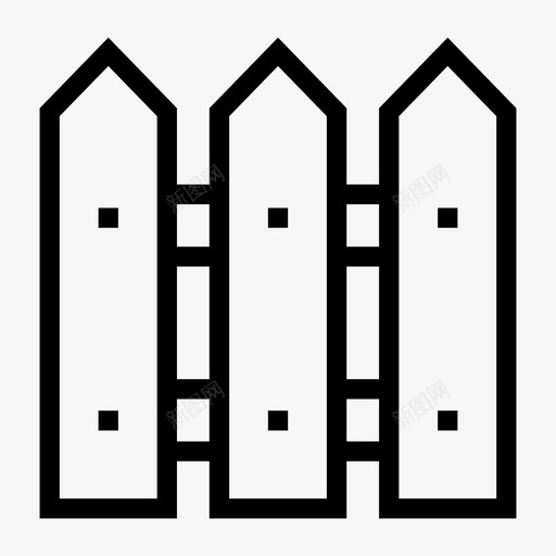 围栏边界保护图标svg_新图网 https://ixintu.com 保护 围栏 安全 网络用户界面线图标 边界