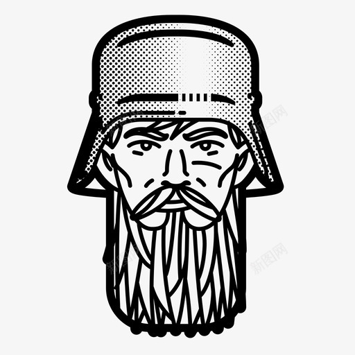 士兵军队胡子图标svg_新图网 https://ixintu.com 军队 士兵 头盔 德国人 胡子