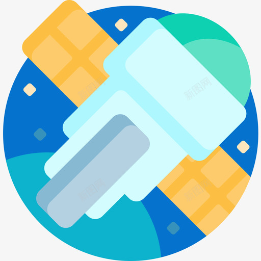 卫星未来技术7平面图标svg_新图网 https://ixintu.com 卫星 平面 未来技术