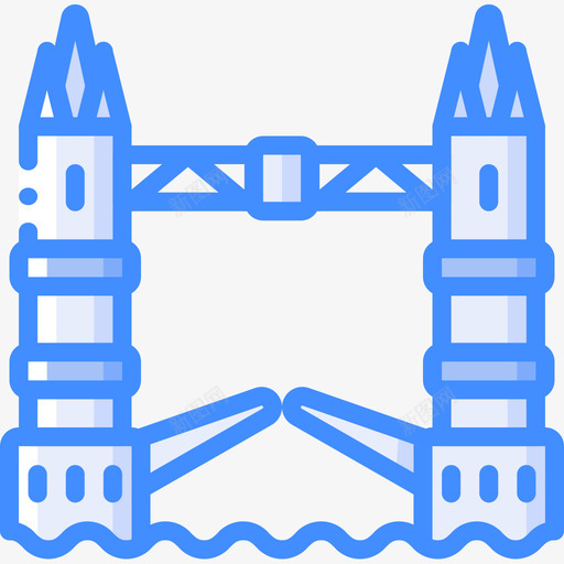 伦敦桥英国3蓝色图标svg_新图网 https://ixintu.com 伦敦 英国 蓝色