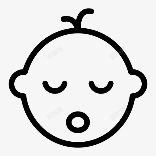 孩子出生脸图标svg_新图网 https://ixintu.com 出生 孩子