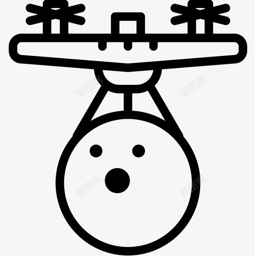 无人机安全106直线型图标svg_新图网 https://ixintu.com 安全 无人机 直线 线型