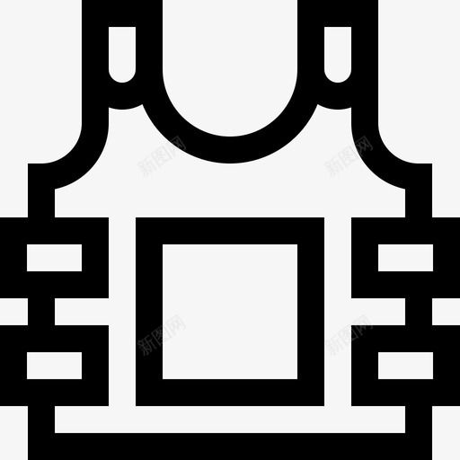 防弹背心警察17直线型图标svg_新图网 https://ixintu.com 直线 线型 背心 警察 防弹