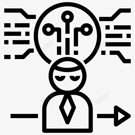 未来主义数字化未来图标svg_新图网 https://ixintu.com 合作 商业 技术 数字化 未来 未来主义 机器人